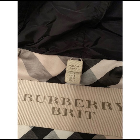 Burberry Brit Black Short Raincoat with Hood - Picture 3 of 3